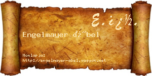 Engelmayer Ábel névjegykártya